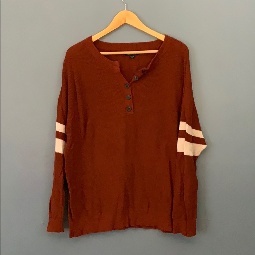 American Eagle Orange Varsity Sweater